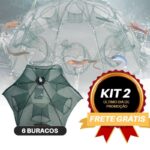 Rede Pesca PRO - Rede de Pesca Prática 4, 6 e 8 buracos - vipzio