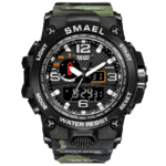 Relógio Tático Militar Smael 200034143 Floresca Verde Camuflado