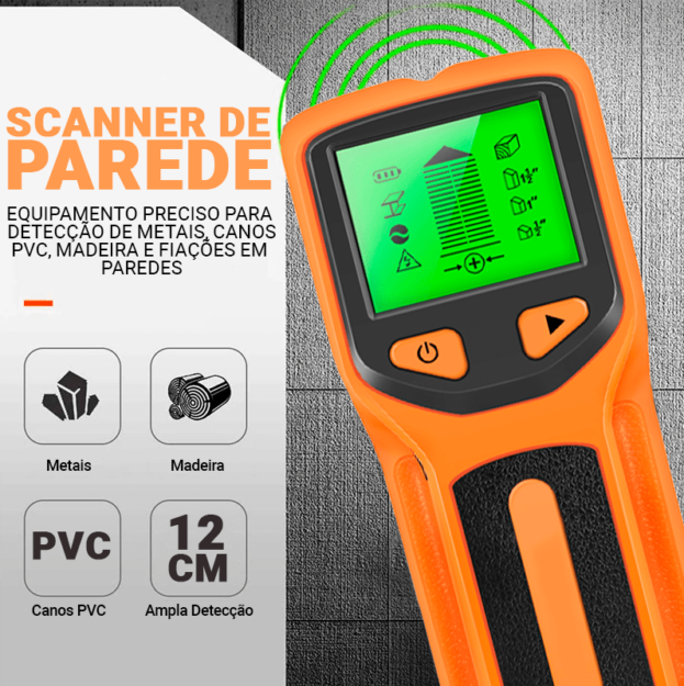 Pvc Scanner Scanner Profissional de Parede Para Metais Cano PVC Madeira e Fiação ...