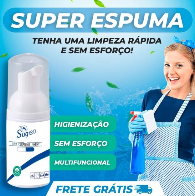 Super Espuma - Espuma para Lavagem à seco de gordura, manchas e sujeira. - vipzio