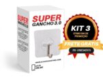 Super Gancho 3.0 - Adesivo de Parede com Gancho meátlico - vipzio