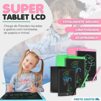 Super Tablet LCD - Lousa Eletrônica para Criança Desenhar - vipzio
