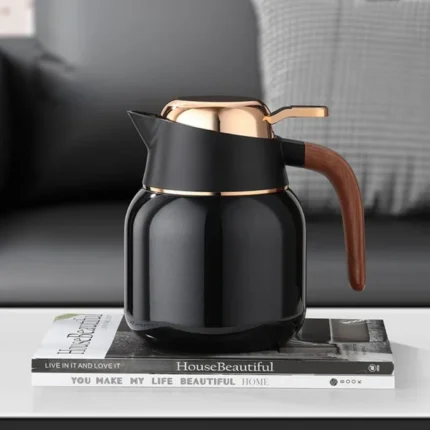 Garrafa Térmica para Café Chá de Inox e Cerâmica 1000ml VipZio