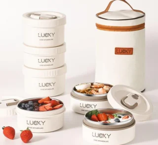 Kit Marmita Termica Inox Lancheira Termica Vipzio 17
