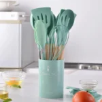 Kit Utensilios De Cozinha 14 Pecas Silicone Com Organizador Vipzio 15