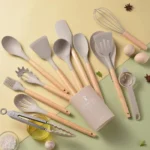 Kit Utensilios De Cozinha 14 Pecas Silicone Com Organizador Vipzio 16