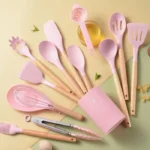 Kit Utensilios De Cozinha 14 Pecas Silicone Com Organizador Vipzio 9
