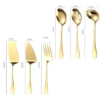 Kit Utensilios De Cozinha 6 Pecas Inox Dourado Vipzio
