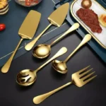 Kit Utensilios De Cozinha 6 Pecas Inox Dourado Vipzio 4