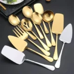 Kit Utensilios De Cozinha 6 Pecas Inox Dourado Vipzio 7
