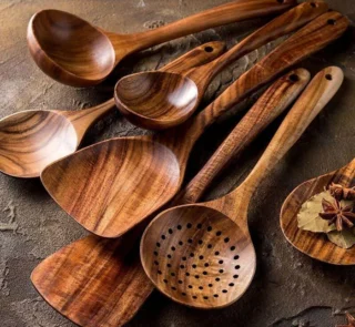 Kit Utensilios De Cozinha 7 Pecas De Madeira Vipzio 18