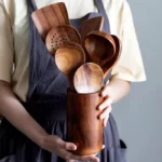 Kit Utensilios De Cozinha 7 Pecas De Madeira Vipzio 5