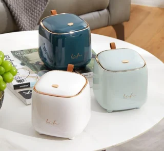 Lixeira De Mesa Luxo Decorativa Vipzio 14