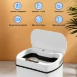 Lixeira Para Banheiro E Cozinha Automatica Com Sensor 15l Vipzio 10