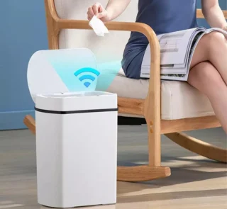 Lixeira Para Banheiro E Cozinha Automatica Com Sensor 15l Vipzio 12