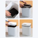 Lixeira Para Banheiro E Cozinha Automatica Com Sensor 15l Vipzio 2