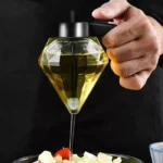 Meleira De Vidro Porta Mel Dispenser Com Base Inox Vipzio 5