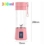 Mini Liquidificador Portatil Usb Com 6 Laminas Vipzio 2