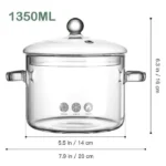 Panela De Vidro Para Sopa De 1350ml Vipzio