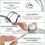 Panela De Vidro Para Sopa De 1350ml Vipzio 7