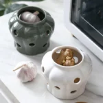 Pote De Ceramica Com Tampa De Madeira Vipzio 3