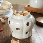 Pote De Ceramica Com Tampa De Madeira Vipzio 7