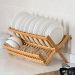 Suporte De Bambu Dobravel Para Secagem De Pratos Vipzio 8