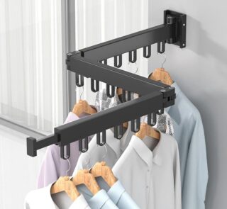Varal Retratil De Roupas De Parede Aluminio Luxeline Da Vipzio