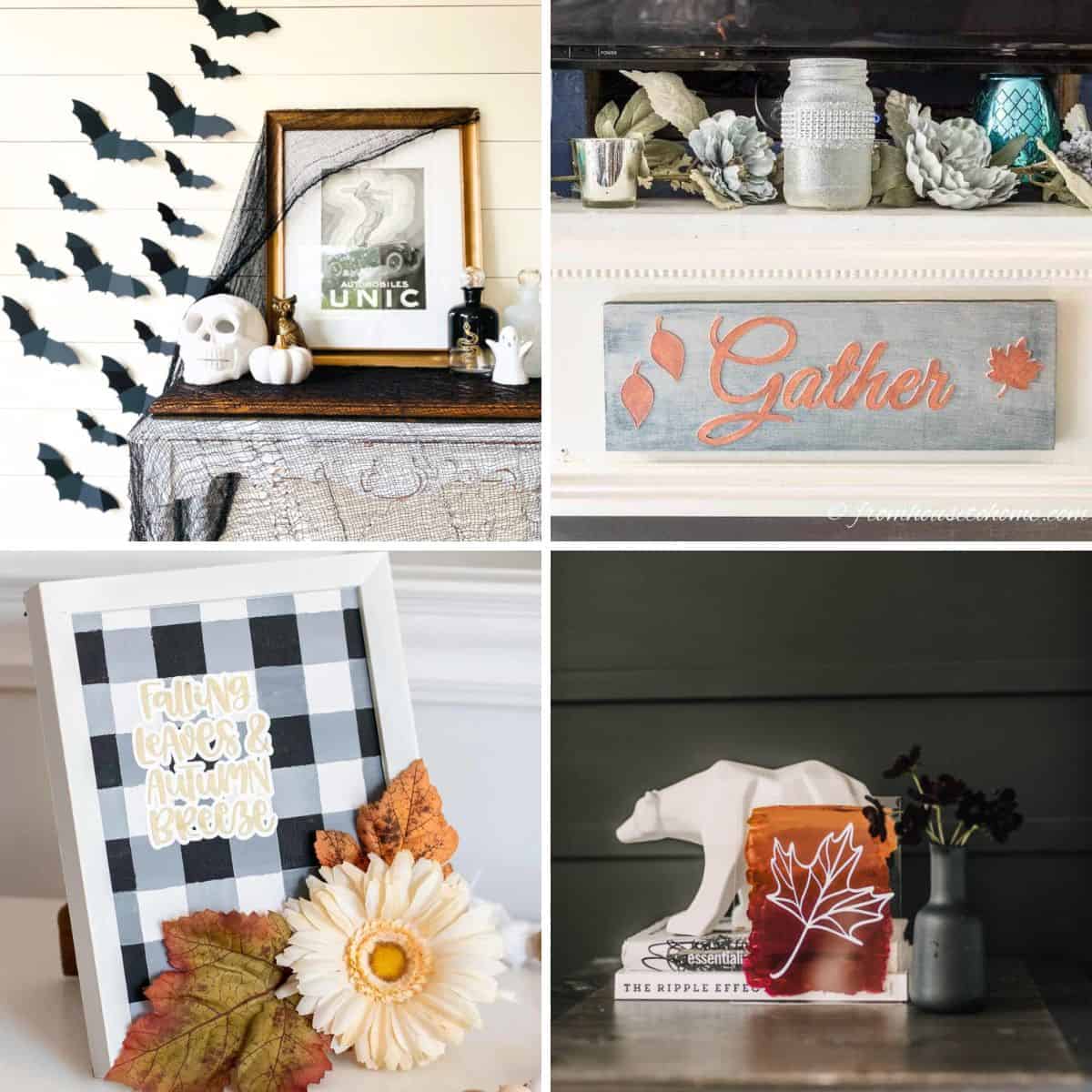 23 ideias fáceis e divertidas para decoração de Cricut de outono
