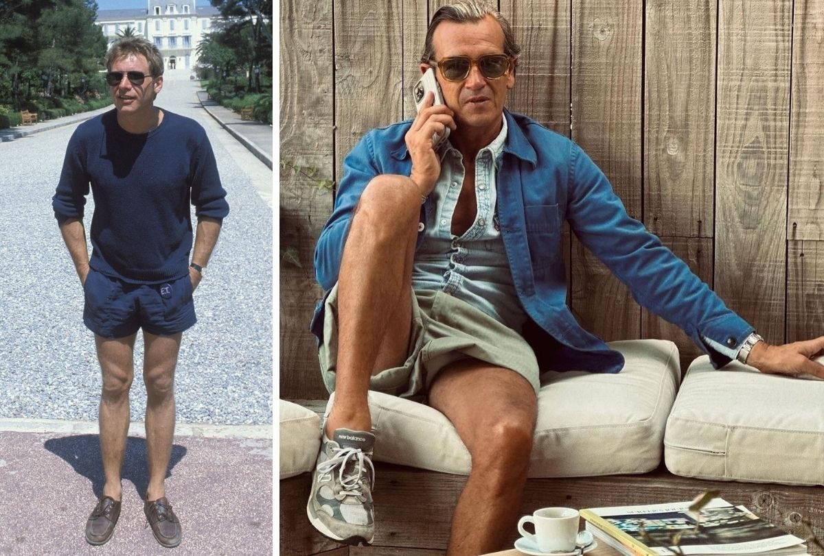 shorts with long sleeve shirt