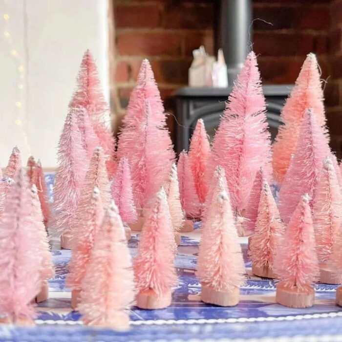 O Mini Árvore de Natal em Pinho para Decoração de Mesa é perfeito para fabricar pequenos cenários festivos e juntar um toque encantador à sua decoração de Natal. Com oito peças de tamanhos diferentes, essas árvores de pinho em miniatura são ideais para mesas, prateleiras e outros espaços, trazendo o espírito natalino para qualquer envolvente.