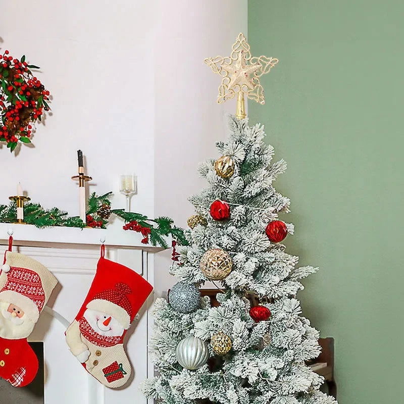 A Estrela Sumptuoso para Topo de Árvore de Natal da VipZio é o inferior perfeito para dar o aprimoramento final à decoração da sua árvore. Com um design elegante e luminoso, essa estrela proporciona um charme clássico e encantador, agregando sofisticação à sua celebração natalina.