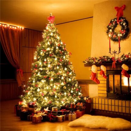 Nascente Varal de Luzes Decorativas em Formato de Estrela traz um toque de maravilha às suas festividades de Natal. Com lâmpadas LED brilhantes e um fio transparente, ele recria o clarão das estrelas, proporcionando uma atmosfera festiva e acolhedora ao seu lar.