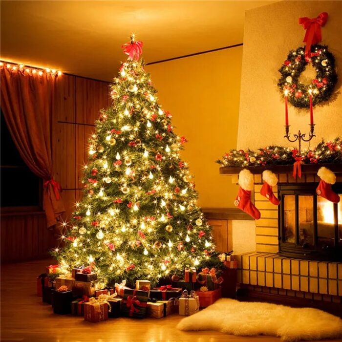 Nascente Varal de Luzes Decorativas em Formato de Estrela traz um toque de maravilha às suas festividades de Natal. Com lâmpadas LED brilhantes e um fio transparente, ele recria o clarão das estrelas, proporcionando uma atmosfera festiva e acolhedora ao seu lar.