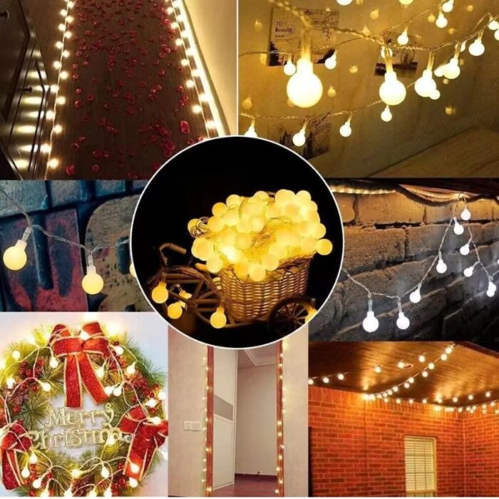 Nascente Varal de Luzes Decorativas em Formato de Estrela traz um toque de maravilha às suas festividades de Natal. Com lâmpadas LED brilhantes e um fio transparente, ele recria o clarão das estrelas, proporcionando uma atmosfera festiva e acolhedora ao seu lar.