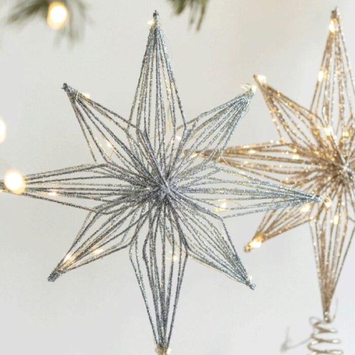 A Estrela de LED para Topo de Árvore de Natal é o toque final ideal para sua decoração natalina, criando uma atmosfera encantadora e acolhedora. Com um design sofisticado e luzes LED integradas, ela proporciona um luz próprio, destacando ainda mais a formosura da sua árvore durante as festividades.