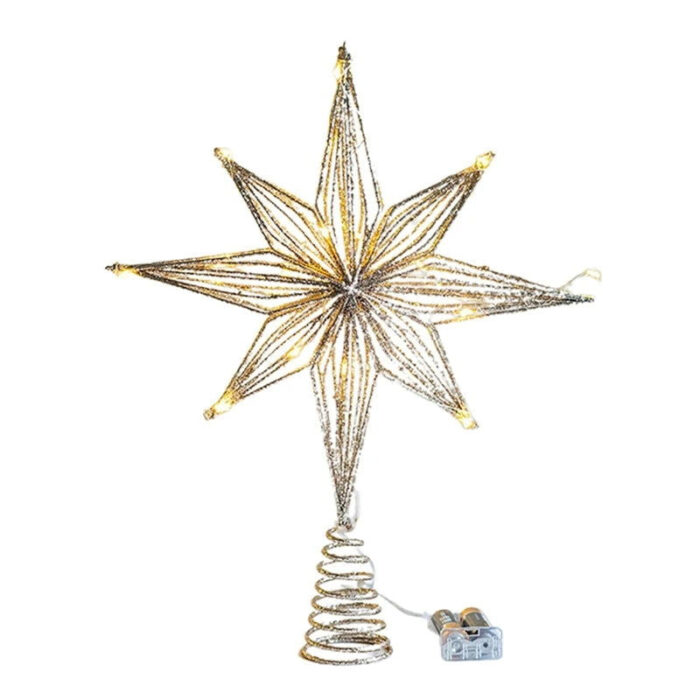A Estrela de LED para Topo de Árvore de Natal é o toque final ideal para sua decoração natalina, criando uma atmosfera encantadora e acolhedora. Com um design sofisticado e luzes LED integradas, ela proporciona um luz próprio, destacando ainda mais a formosura da sua árvore durante as festividades.