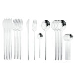 O Faqueiro Sofisticado 24 Peças Aço Inoxidável VipZio é um conjunto refinado e completo, ideal para atender às suas necessidades em ocasiões especiais. Com um design elegante e ergonômico, leste faqueiro combina com diferentes estilos de decoração, proporcionando venustidade, praticidade e conforto à sua mesa.