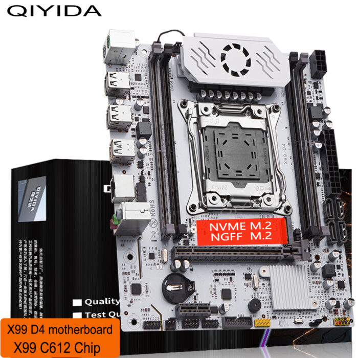 QIYIDA-com Slot M.2, Suporte X99 C612Chip, Memória DDR4, SATA 3.0, USB 3.0, PCI16X, LGA 2011
