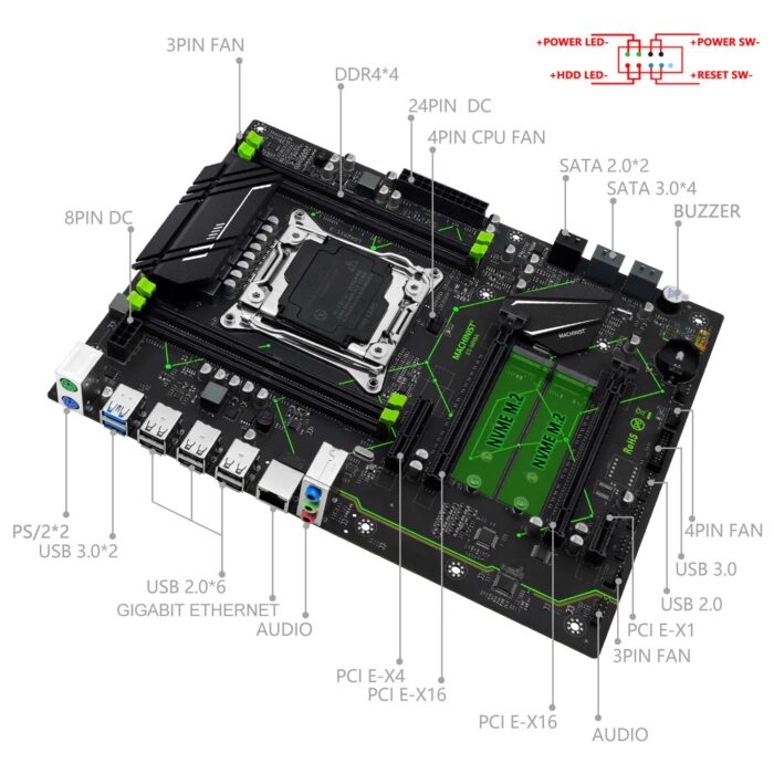 Placa Mãe MACHINIST- E5 MR9A vipzio