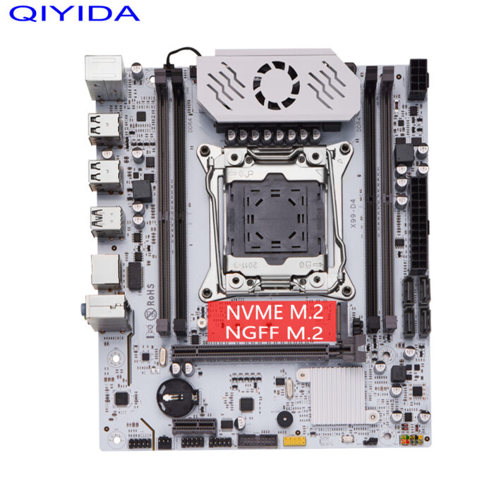 QIYIDA-com Slot M.2, Suporte X99 C612Chip, Memória DDR4, SATA 3.0, USB 3.0, PCI16X, LGA 2011