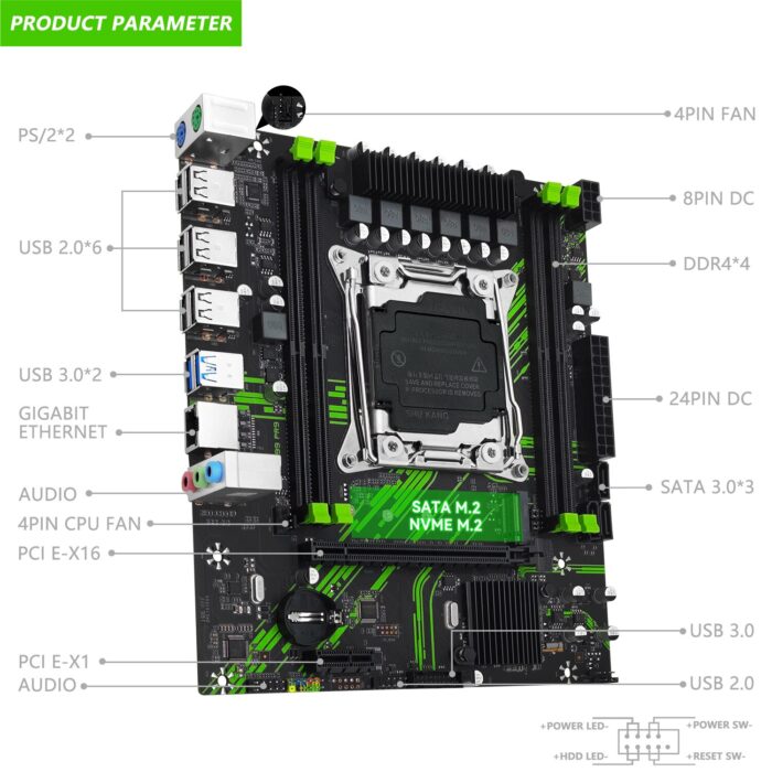 Placa Mãe MACHINIST X99 Placa-mãe X99 PR9 Suporte LGA 2011-3 Intel Xeon E5 V3 e V4 CPU DDR4 RAM SATA/NVME M.2 Slot