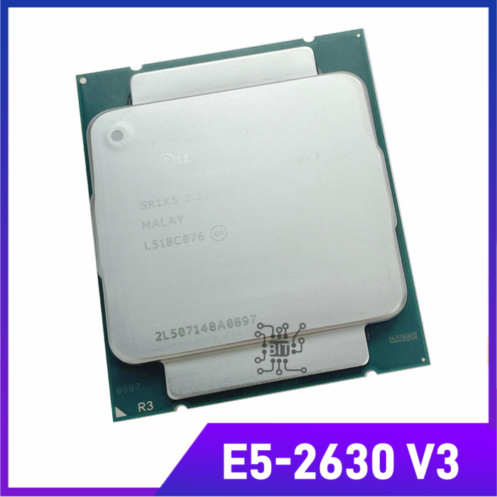 O processador Intel Xeon E5-2630 v3 é equivalente ao Intel Core i5-9400. O Xeon E5-2630 v3 é um processador com 8 núcleos e 16 threads com frequência de 2.4 GHz. Os processadores Xeon suportam mais memória RAM e pistas PCIe do que os chips Core.